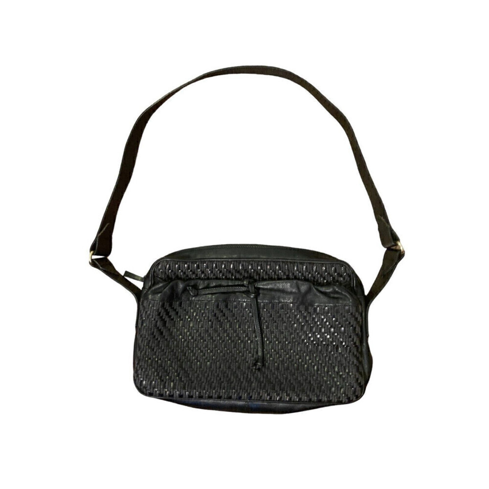 Vintage Preswick & Moore Womens Adjustable Strap Black Inner Pocket Shoulder Bag